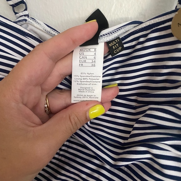 NWT Niptuck Sorrento Stripe One-Piece Swimsuit | Size 4 | Tummy Control - Picture 5 of 8
